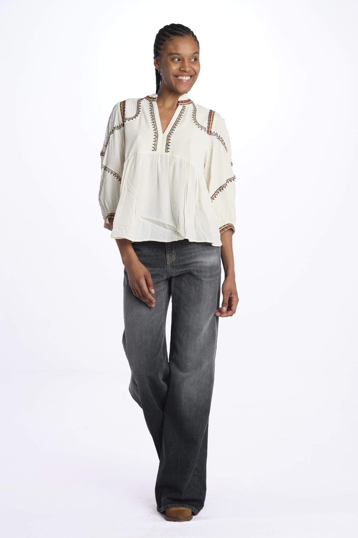 Camicia con profili TALSIE ECRU ba&sh 