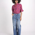 camicia check RICKA SH045CRIKA-NAV NAVY RED CHECK laurence bras 