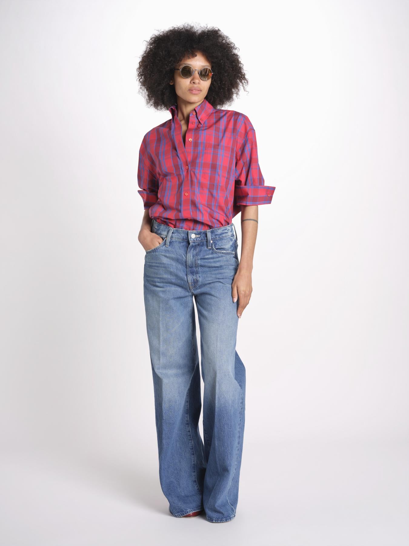 camicia check RICKA SH045CRIKA-NAV NAVY RED CHECK laurence bras 