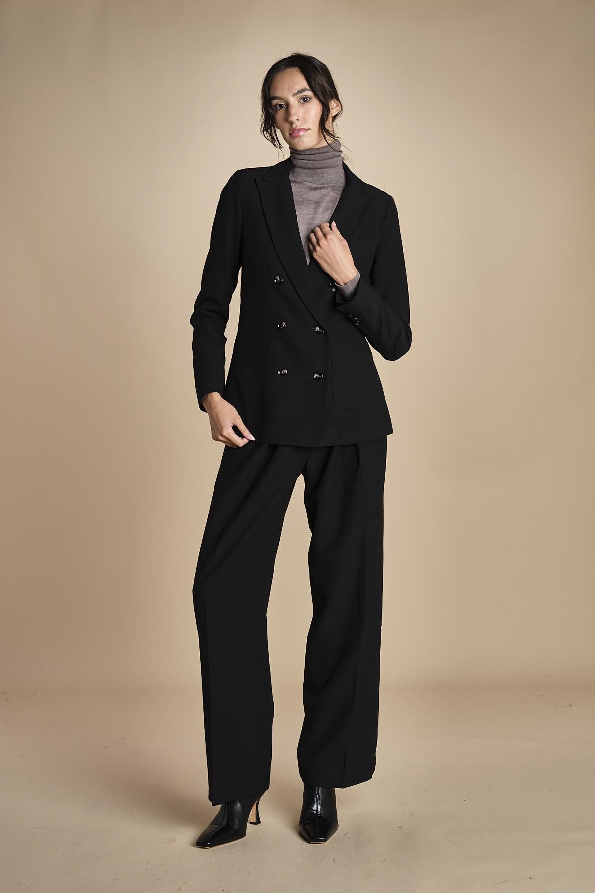 doppiopetto in tela lana SOPHIE BLACK true avenue 