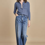 TACY camicia in jersey BETB500 STEEL BLUE hartford 