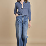 TACY camicia in jersey BETB500 STEEL BLUE hartford 