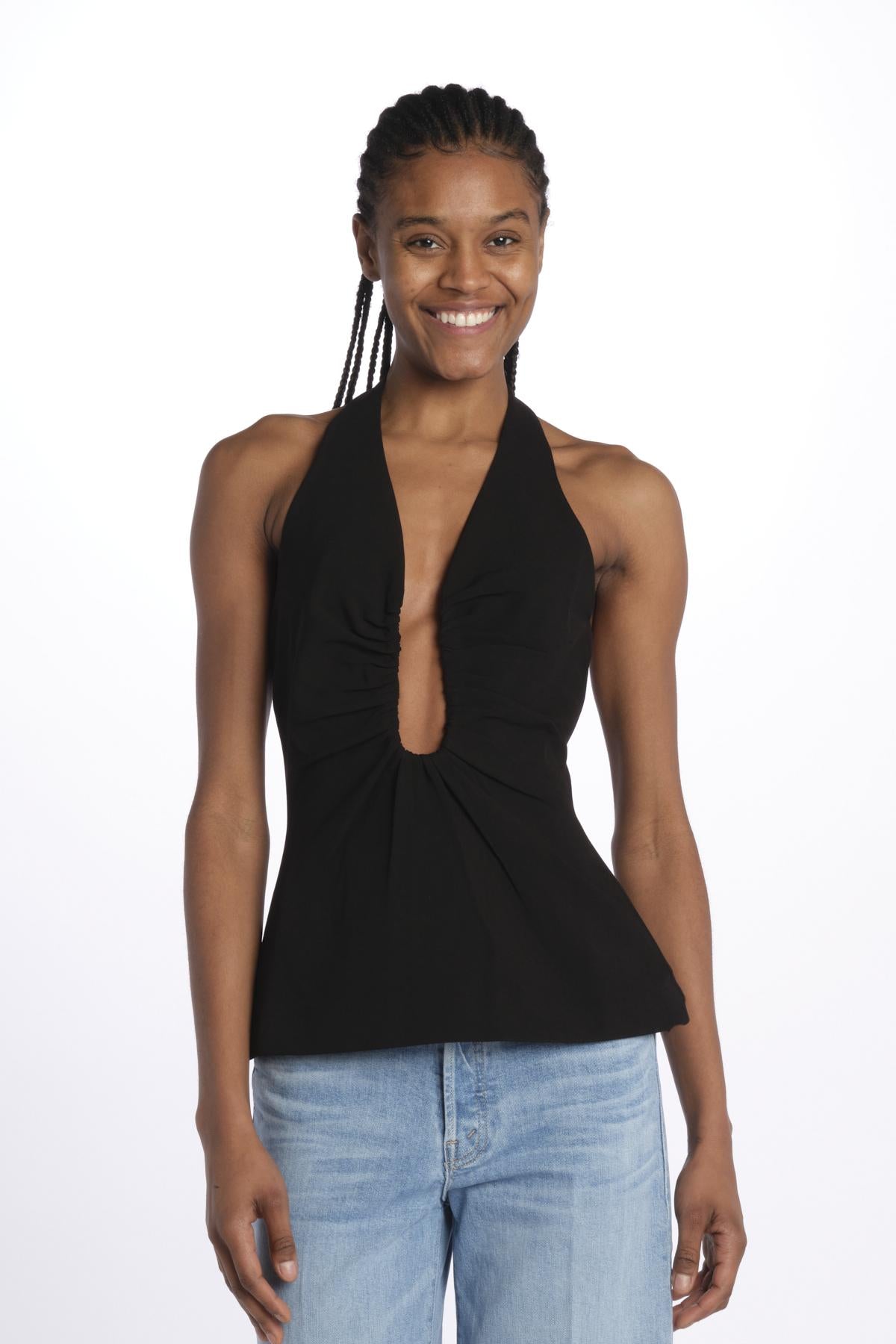 Top ALUSIA scollato double OND24TO031 BLACK misha 