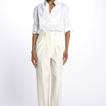 Pantaloni con pences 142706 IVORY lvir 