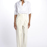 Pantaloni con pences 142706 IVORY lvir 