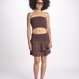 minigonna balze PANOLIBL CHOCOLAT laraethnics 