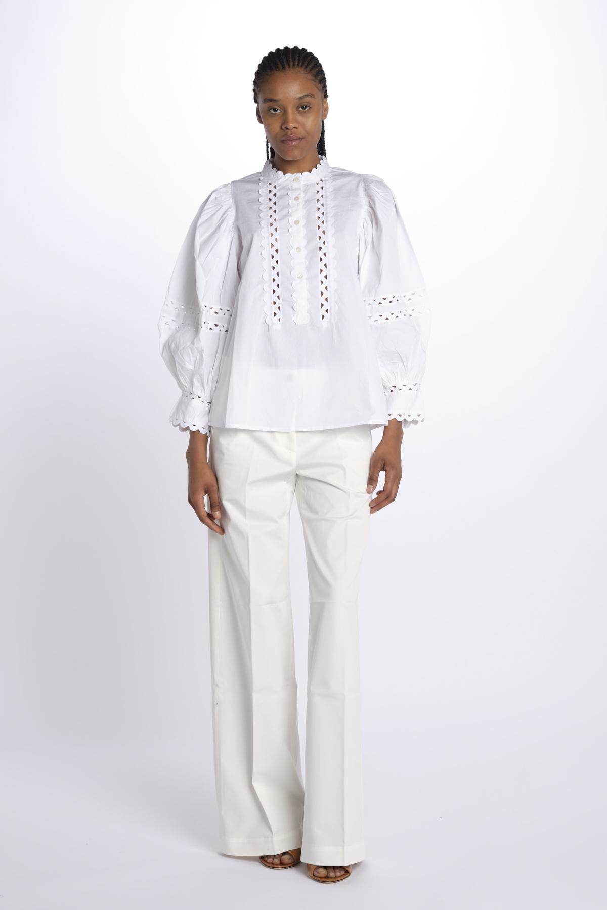 Camicia ROMIE con passamano ROMIE1BLO WHITE antik batik 