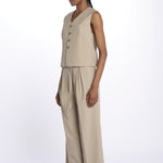 Gilet linen 252-1701 6202 vis a vis 