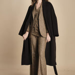pantalone lungo e stretto con nervature in occhio di pernice OTTAVIA 673932 19 quelledue 