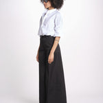 pantalone over in cotone pesante ORIANNA ORNO9 NERO nine in the morning 