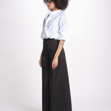 pantalone over in cotone pesante ORIANNA ORNO9 NERO nine in the morning 