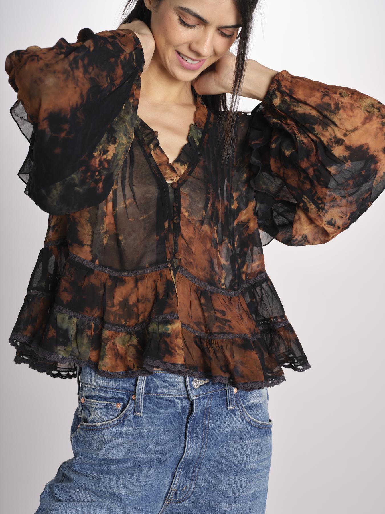 Camicia stampata con rouches LLAOLLAO MULTICOLR mes demoiselles 
