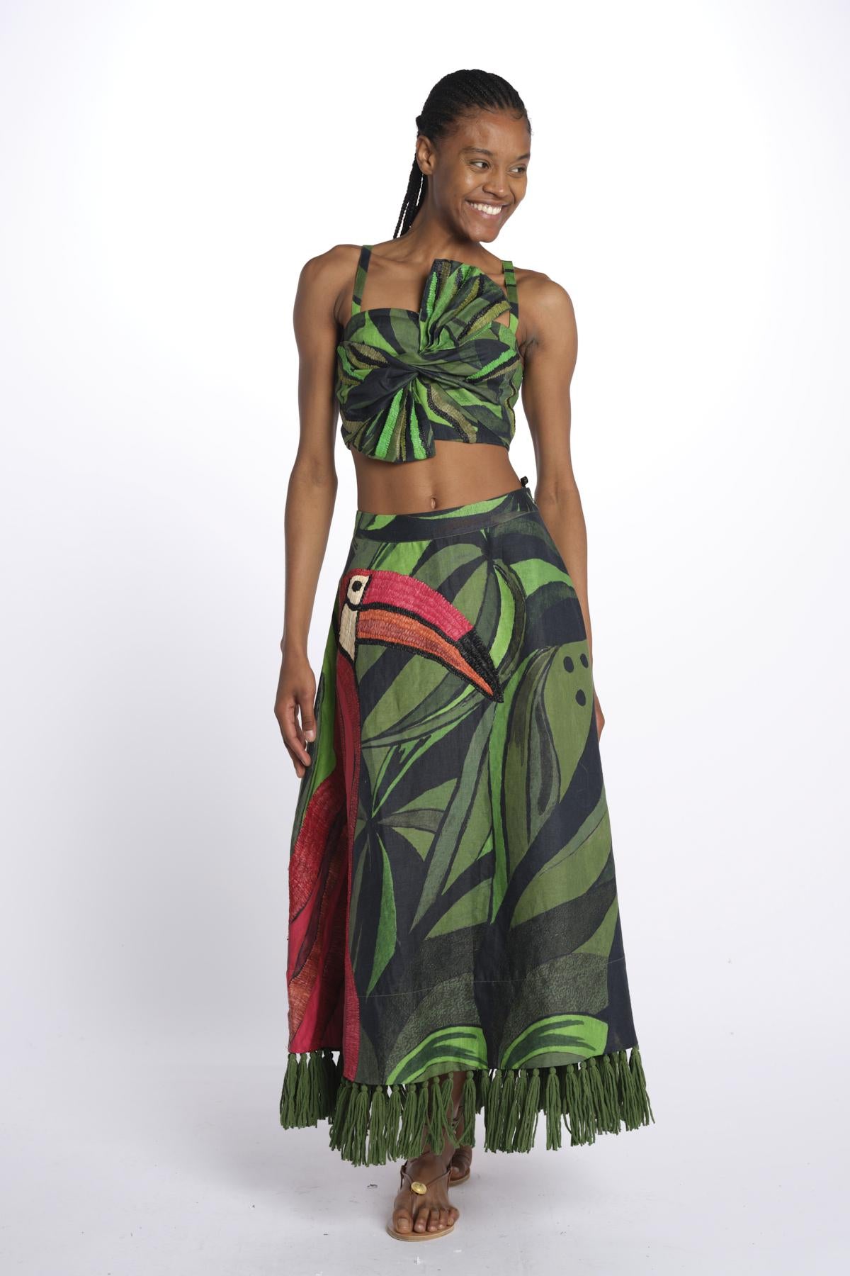 COCONUT top con nodo 337592 MULTICOLOR farm rio 