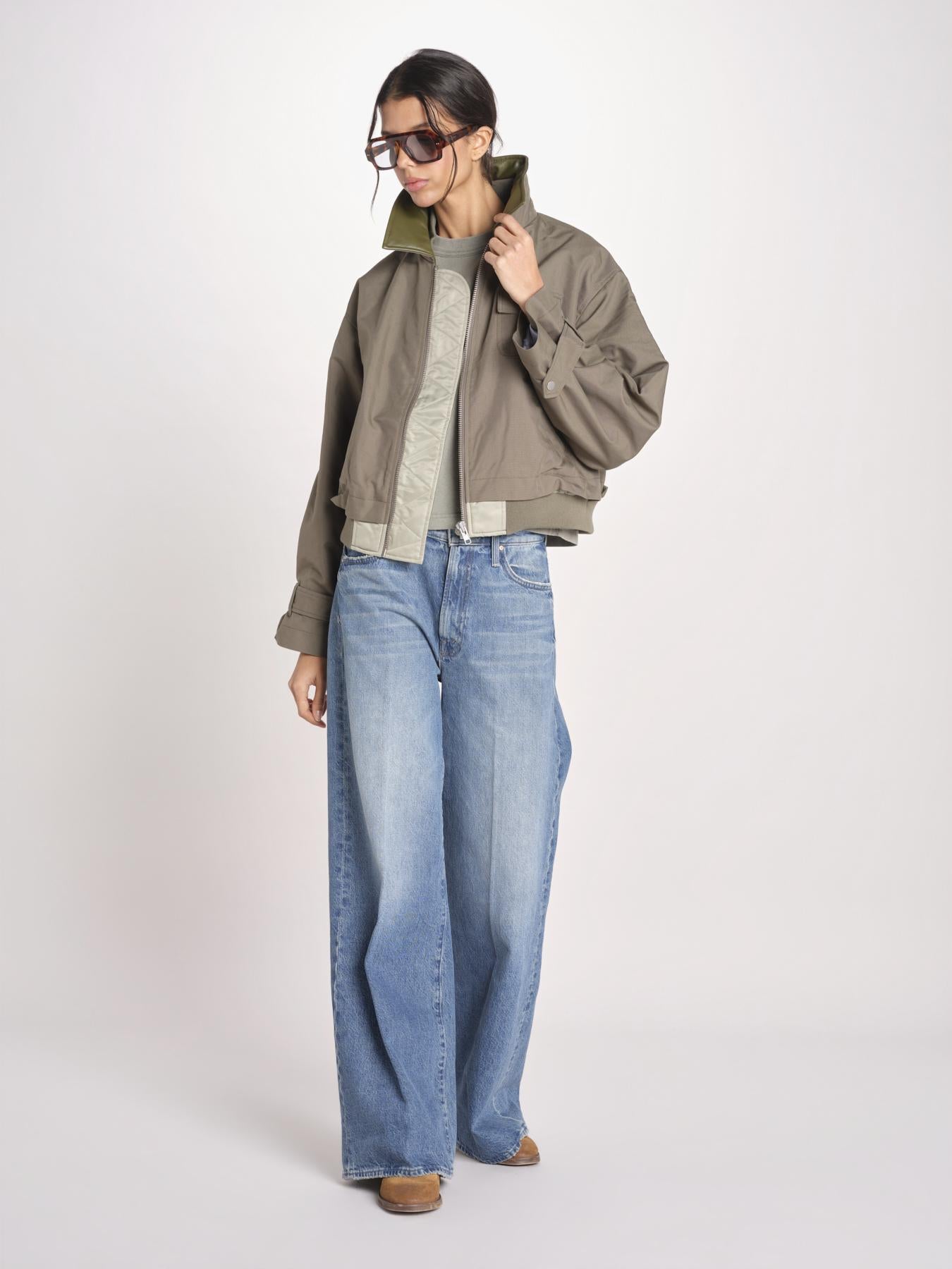 bomber in nylon JENNER P1840_PS26 167 SAGE bellerose 
