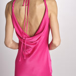 abito lungo liscio spallina 3403 FUXIA access 
