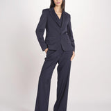 Blazer monopetto dalla linea leggermente sfiancata in jersey double di cotone GINNASTA 2615911011600 002 BLU weekend maxmara 