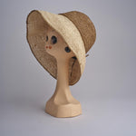 CAPELINE cappello in paglia bicolor DEMI CAPELINE CROCHET 01BG196 MA bagatelle france 