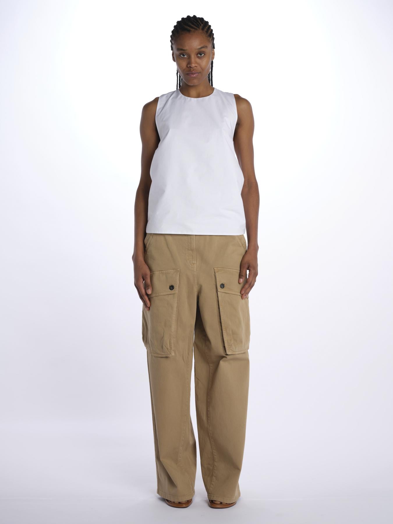 Top nero popeline con nodo G101 0132 1101 n21 