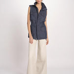 gilet sahariana in denim 1306 01998 DENIM SCURO aspesi 