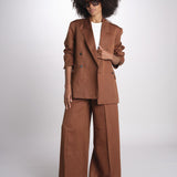 blazer over doppiopetto JASEMINA ROSE IO119125 DARK TOBACCO BR206 ivy oak 