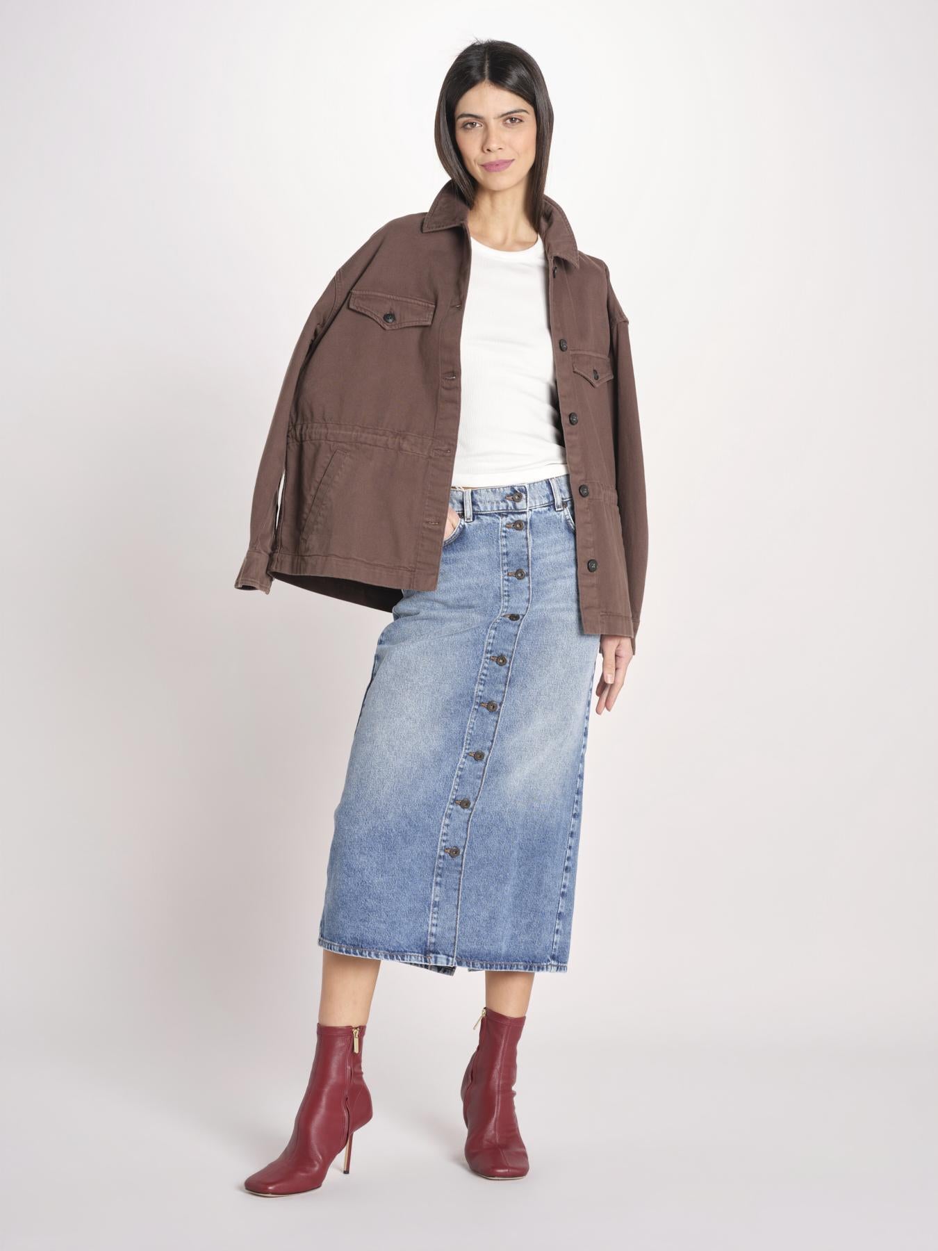 gonna lunga in denim con bottoni ASTI 2615101062600 006 BLU weekend maxmara 