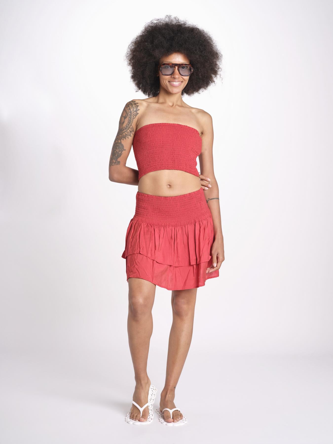 minigonna balze PANOLIBL CRANBERRY laraethnics 