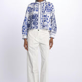 Giacca/camicia MAMIE ricamata MAMIE1BBL BLUE antik batik 