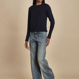 d2501005 girocollo slim by milaura. d2501005 866 BLU milaura 