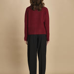 cardigan tre bottoni MIL4A24 25040 BORDEAUX milaura 