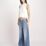 t-shirt s/m con elastico fondo VILLENA 026TS567JE LATTE woc 
