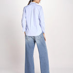 camicia con plastron ricamato SAVOY BLUE jupe by jackie 
