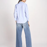 camicia con plastron ricamato SAVOY BLUE jupe by jackie 