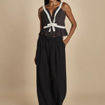 top con fiocco in contrasto THALIA 094 BLACK sea ny 