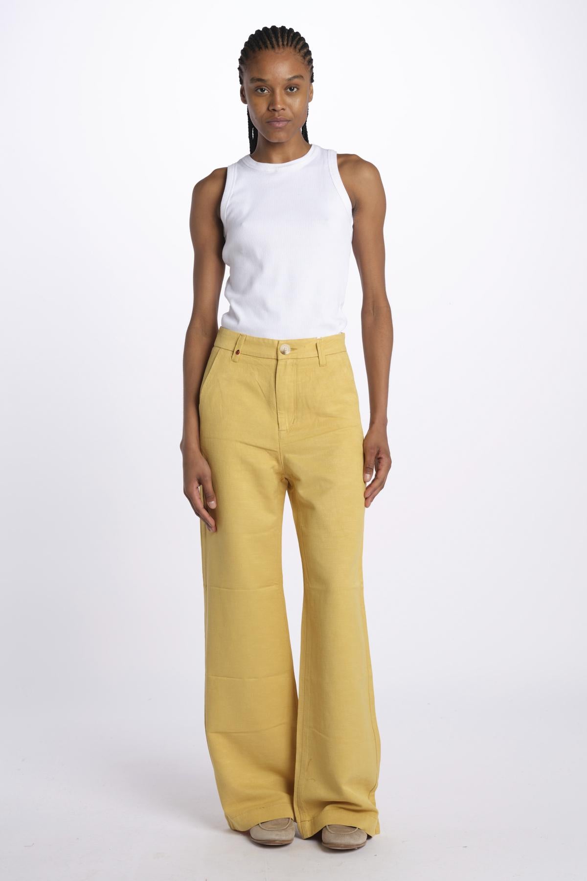 FLEURE denim flare fl 99 wf by fam. FLEURE MUSTARD fam 
