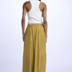 PALAZZO pantaloni in seta  by milaura. BE24252PANT OLIVE benaras soleil 