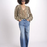 top scollo v PRINT027 CREAM sea ny 