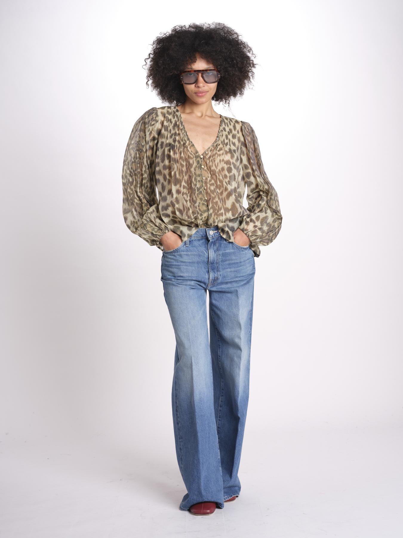 top scollo v PRINT027 CREAM sea ny 