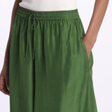 PALAZZO pantaloni in seta  by milaura. BE24252PANT GREEN benaras soleil 