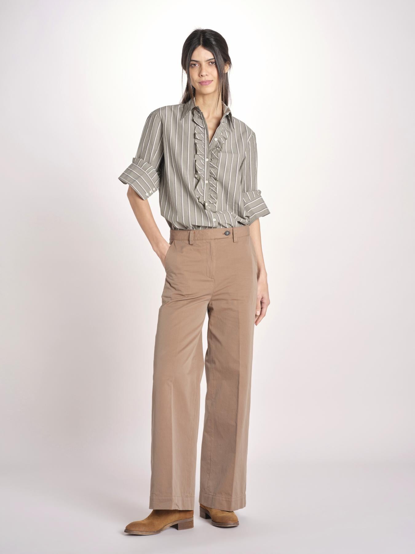 pantalone solaro P29D0LAMIA coffee massimo alba 