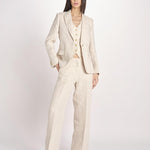 giacca in lino ad un bottone NALUT 2615041072600 023 ECRU weekend maxmara 