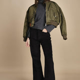 pantalone a zampa con taschine FAUVE WX BLACK fam 