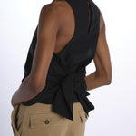 Top nero popeline con nodo G101 0132 9000NERO n21 