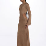 Abito lungo con buco DRAPA BRONZE ba&sh 