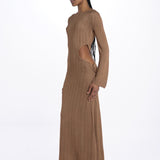 Abito lungo con buco DRAPA BRONZE ba&sh 
