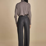 pantalone con pinces in flanella MAFALDA T 357194 50 quelledue 