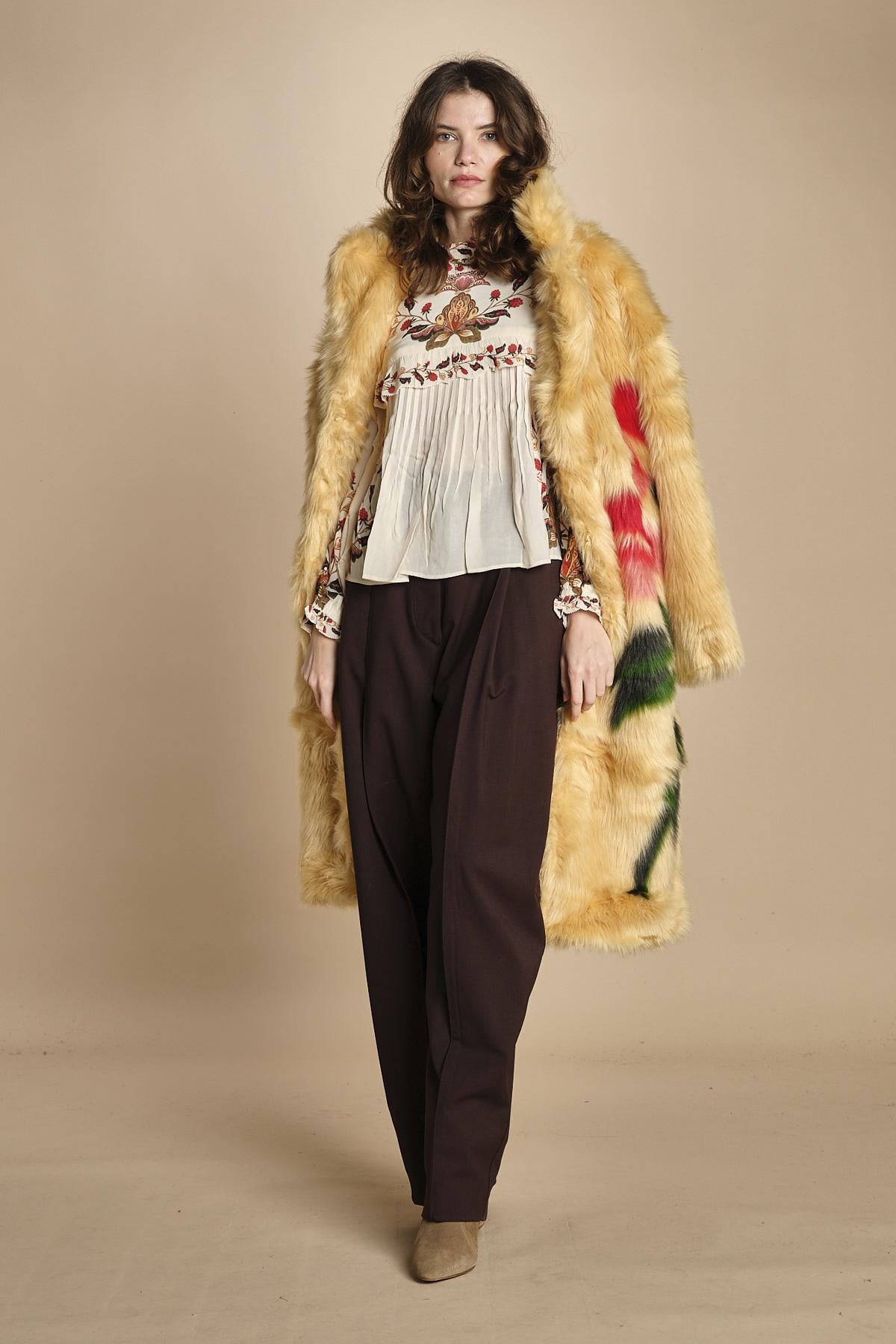 camicia con inserti in pizzo BERRY GARDEN 339854 CREAM farm rio 