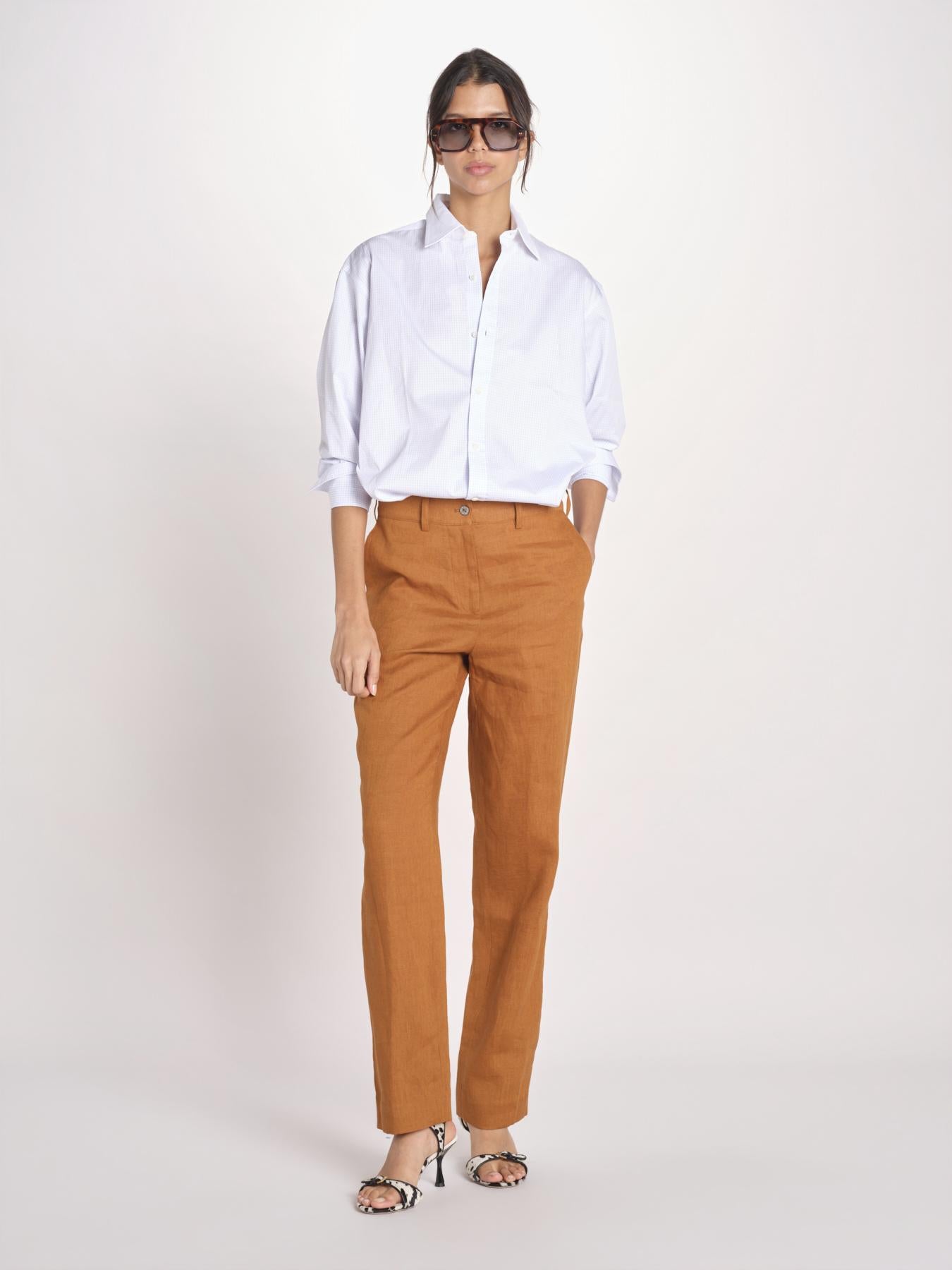 Pantalone over 16P013LI011 P632 CHESTNUT ines de la fressange 