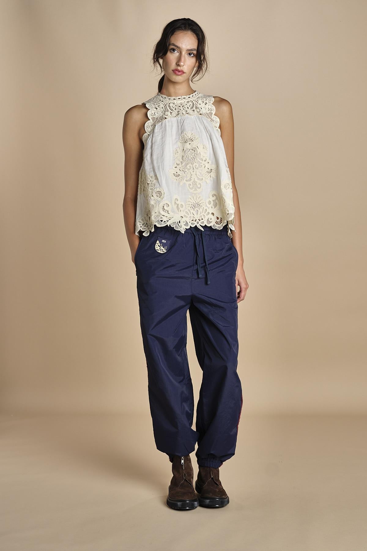 top con pizzo MEDINA 095 CREAM sea ny 