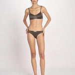 slip in satin CARL L25101048 DARK GREEN 782 love stories 