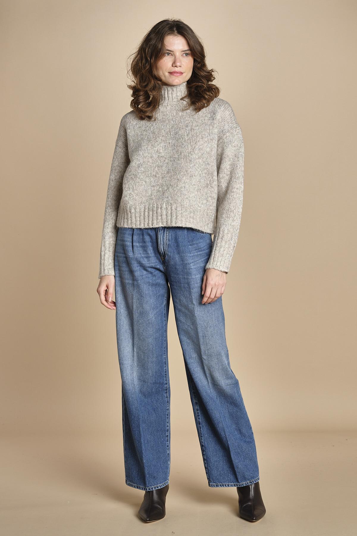 MYAC maglia collo alto in shetland BEMT512 NATURAL hartford 